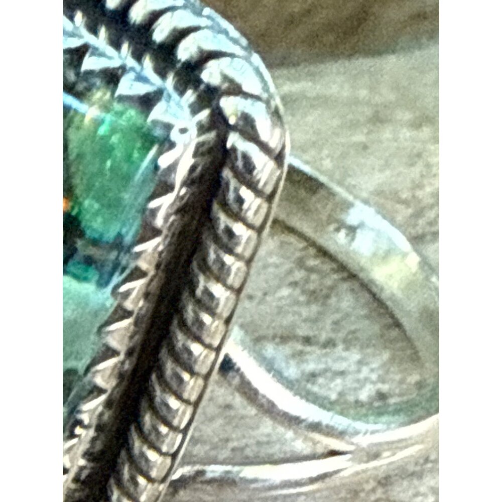 Sterling Silver Rectangular Monarch Opal Ring Siz… - image 6